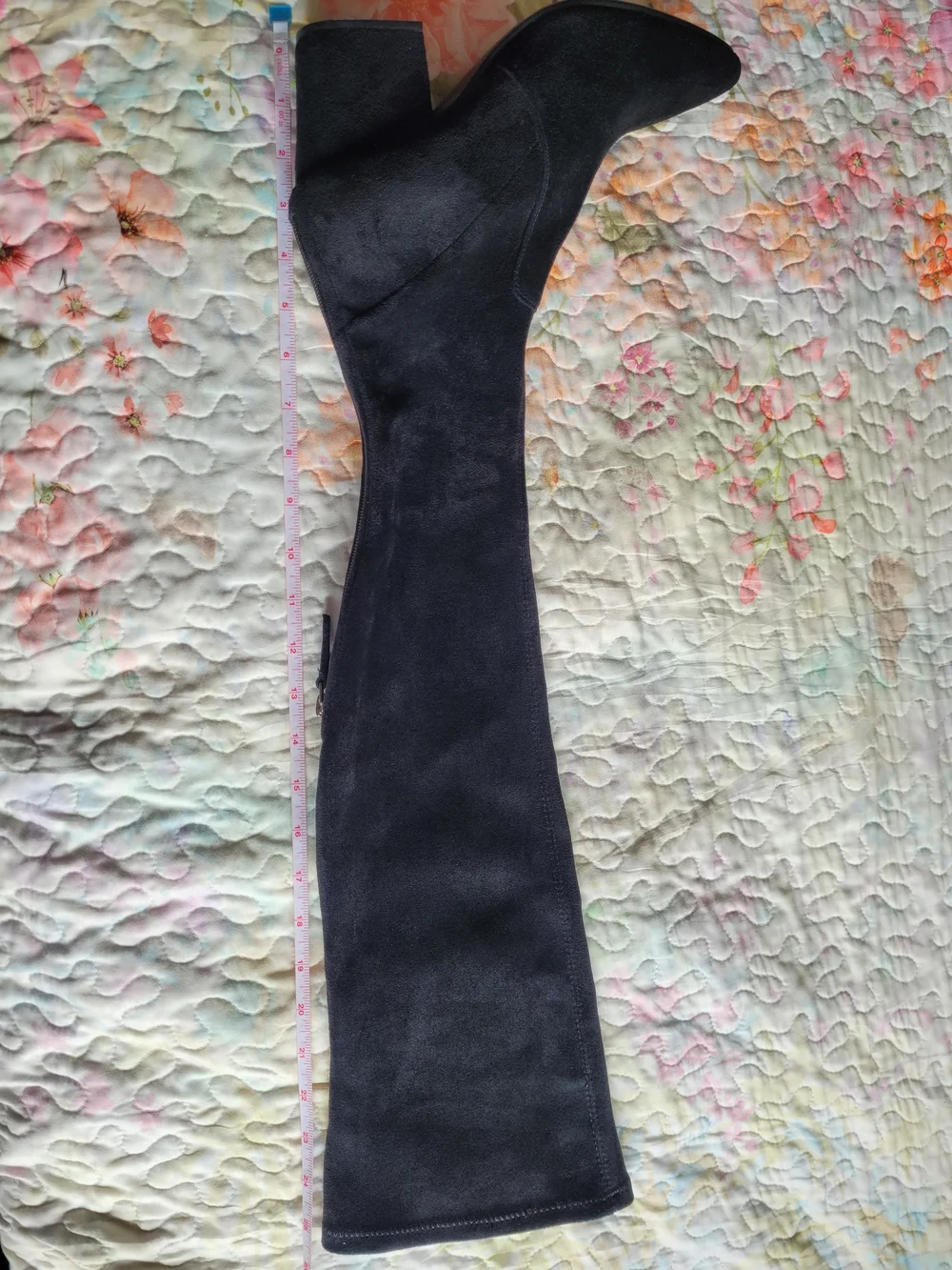 Vero Cuoio Chic Black Suede Over-the-Knee Boots – (Size 240 / US 7–7.5